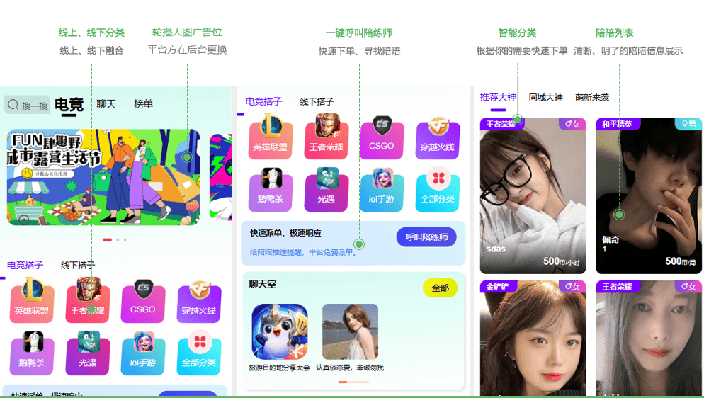 陪玩平台源码，陪玩游戏系统，游戏陪玩源码，陪玩 app 源码，游戏陪玩语音社交源码搭建部署方案